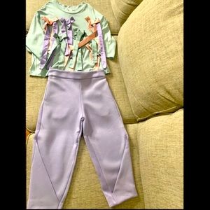 💫HP‼️💫 NWT Girls RASPBERRY PLUM Ribbon Shirt and Trousers, Size 7-8 years